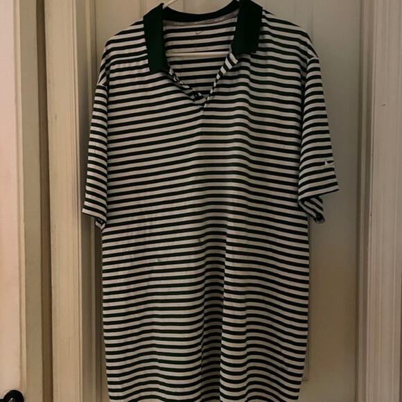 Nike Golf Other - Nike Golf Dri-Fit Golf Polo Shirt Men Size XXL Green and White